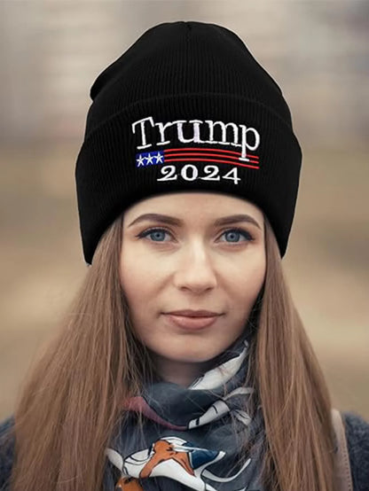 Trump 2024 Embroidery Beanie Hat